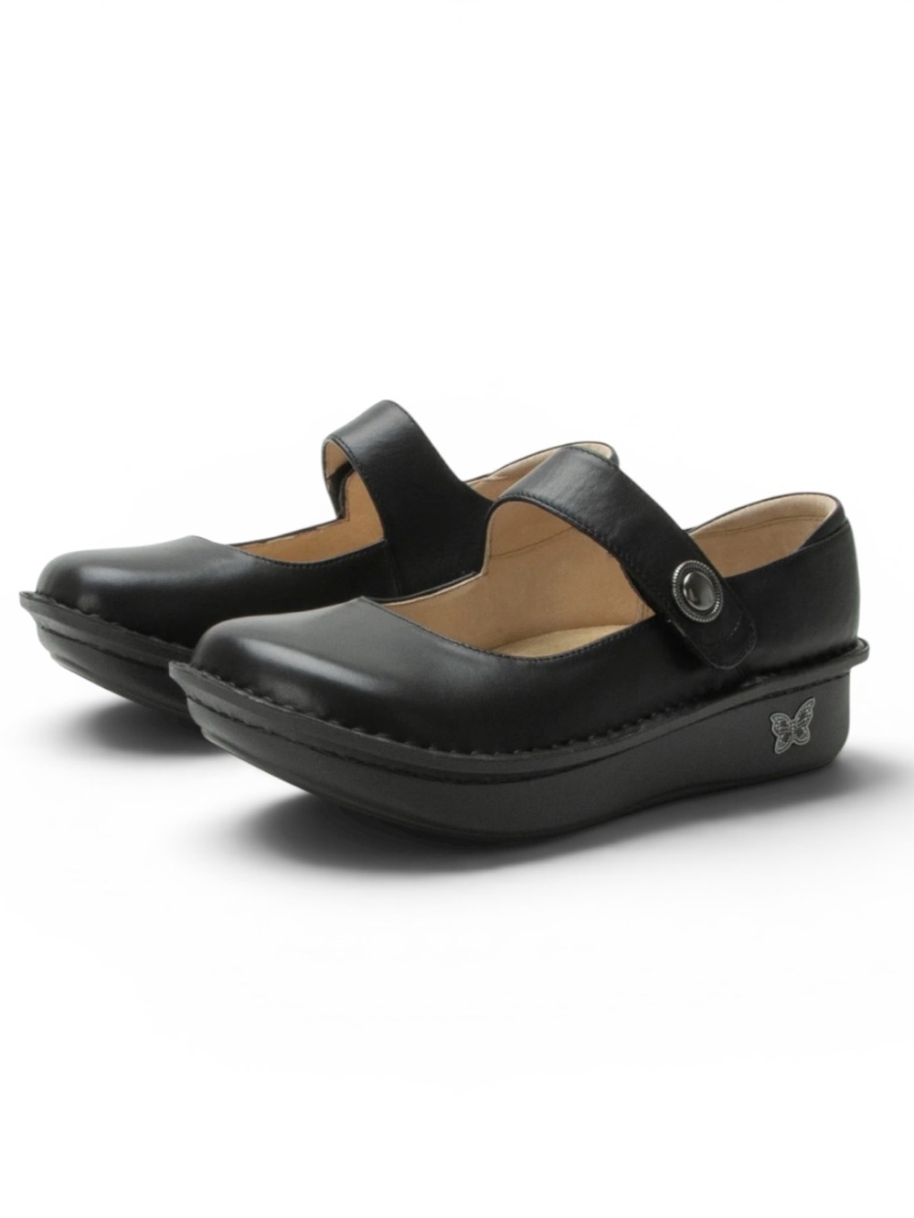 Alegria Paloma Black Nappa Mary Jane Shoes